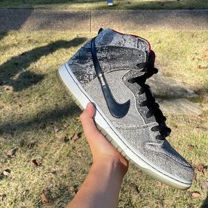 Nike SB Dunk High Salt Stain, Men’s 13, Slightly worn, slight toe box crease
